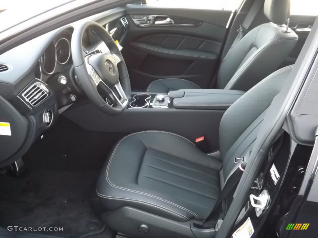 Black Interior 2013 Mercedes-Benz CLS 550 4Matic Coupe Photo #76839495