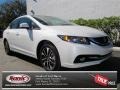 2013 White Orchid Pearl Honda Civic EX-L Sedan  photo #1