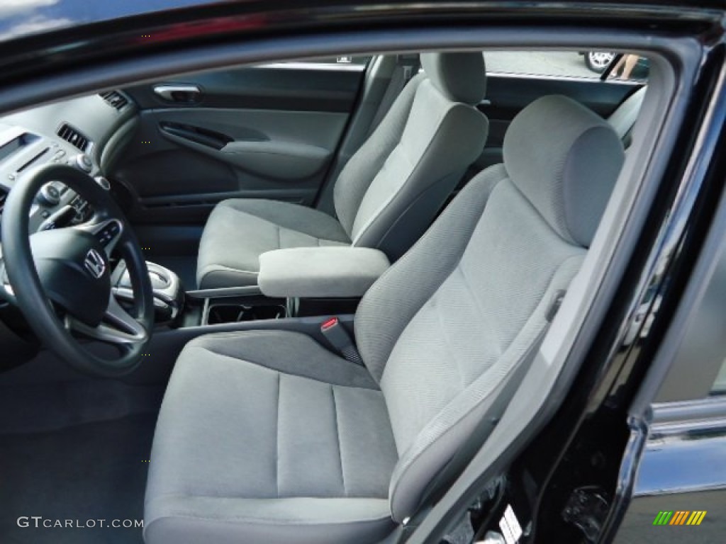 2010 Civic LX Sedan - Crystal Black Pearl / Gray photo #12