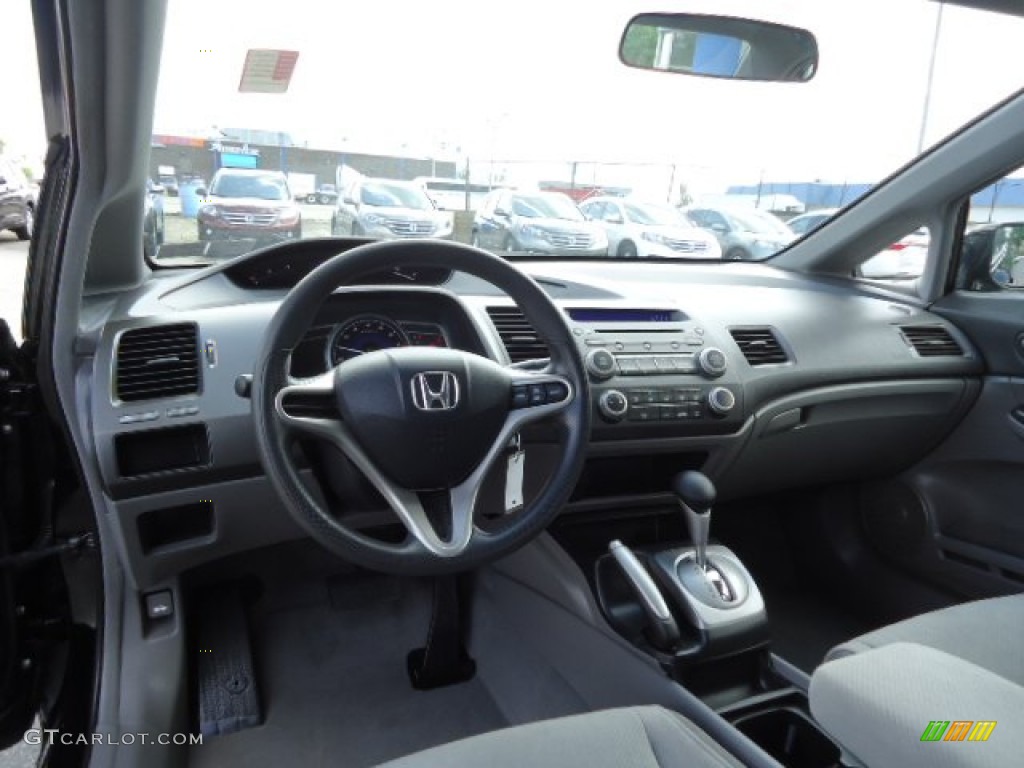 2010 Civic LX Sedan - Crystal Black Pearl / Gray photo #14