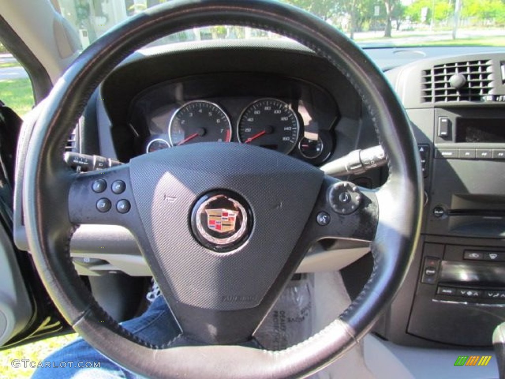 2005 Cadillac CTS Sedan Light Gray/Ebony Steering Wheel Photo #76841918