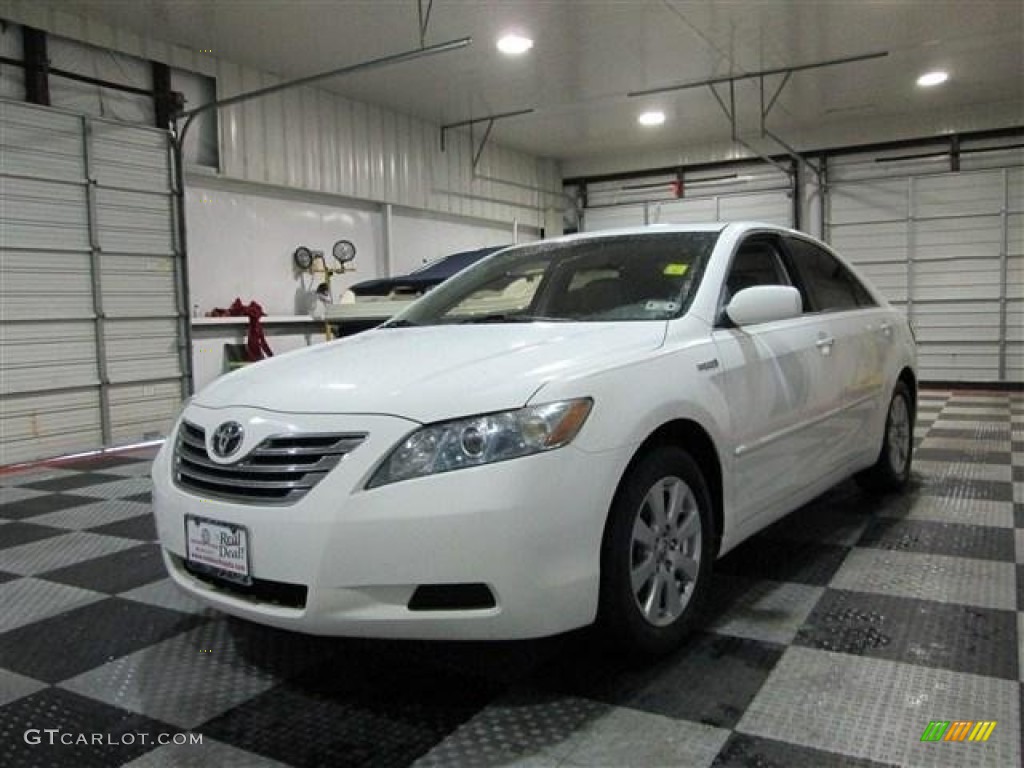 2008 Camry Hybrid - Super White / Ash photo #3