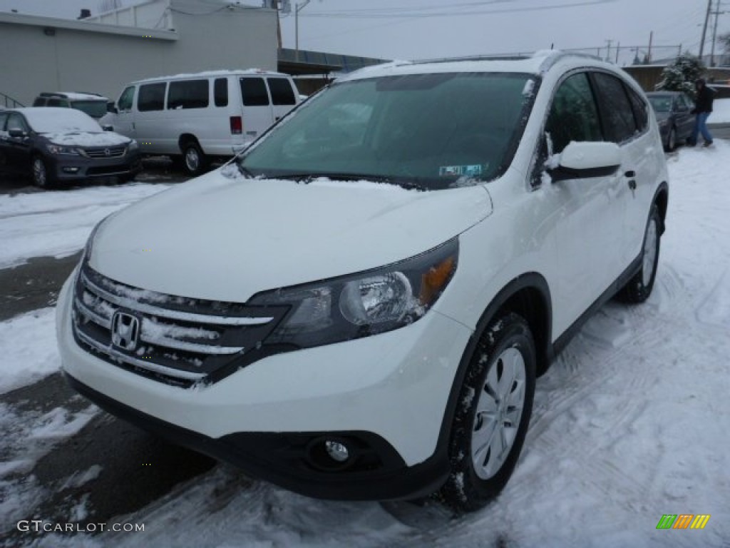 2013 CR-V EX-L AWD - White Diamond Pearl / Black photo #8