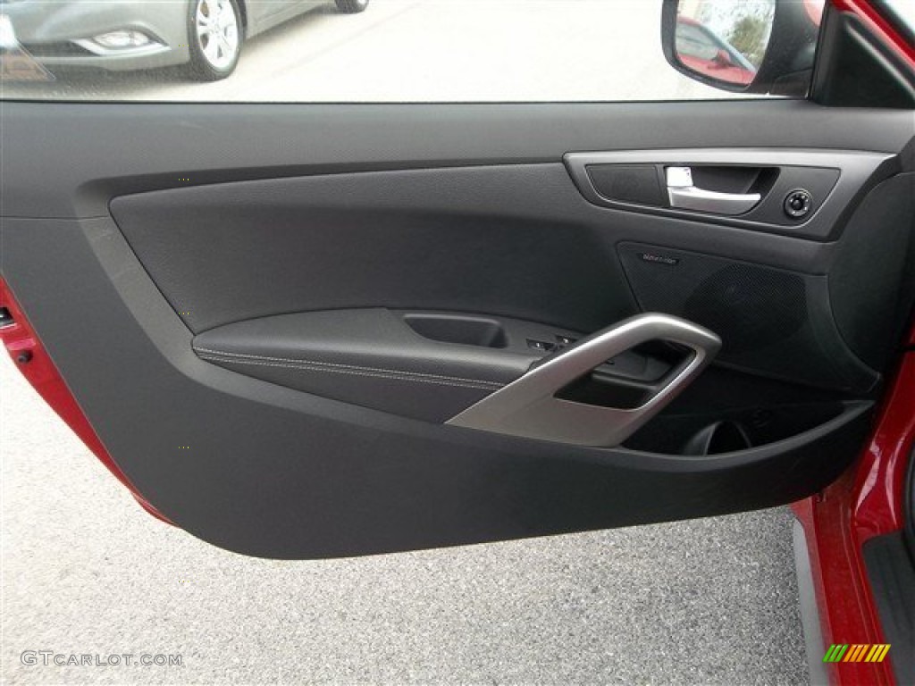 2013 Hyundai Veloster Turbo Black Door Panel Photo #76842873