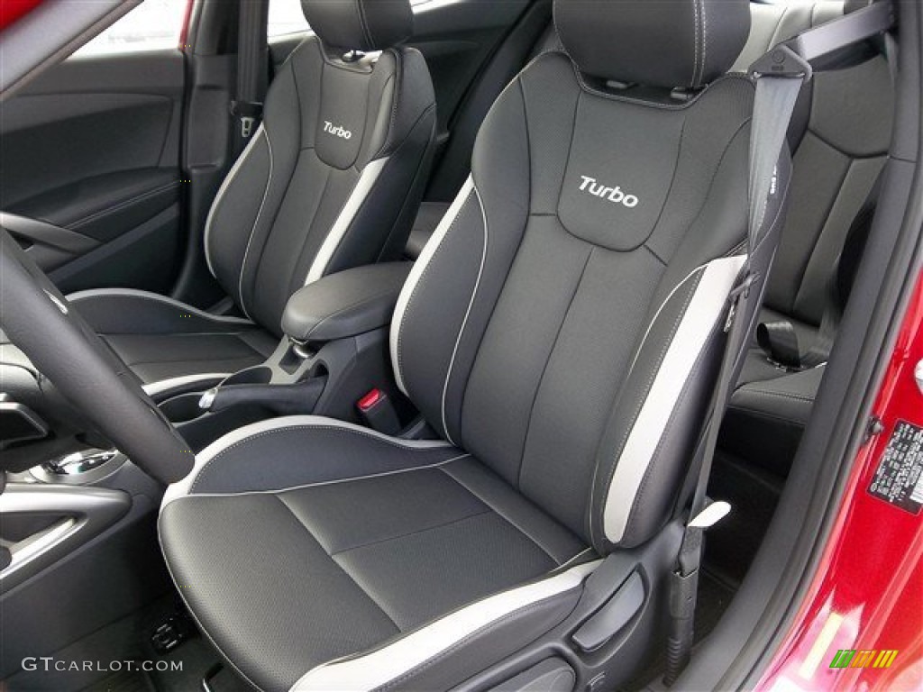 Black Interior 2013 Hyundai Veloster Turbo Photo #76842912