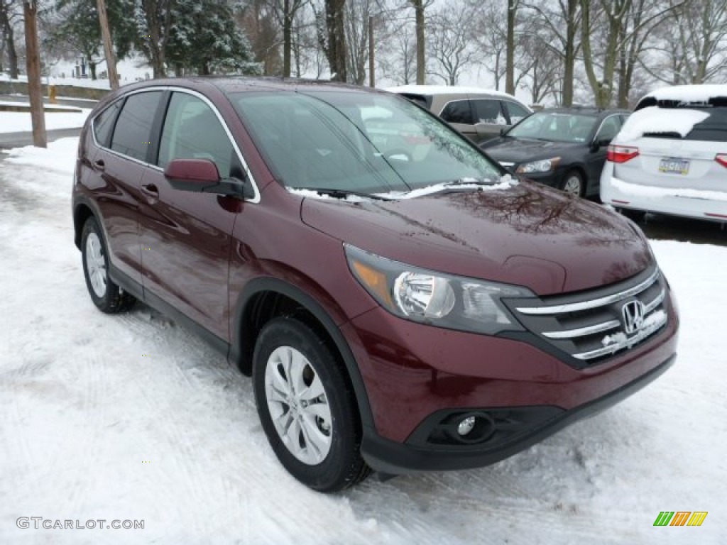 2013 CR-V EX AWD - Basque Red Pearl II / Gray photo #6