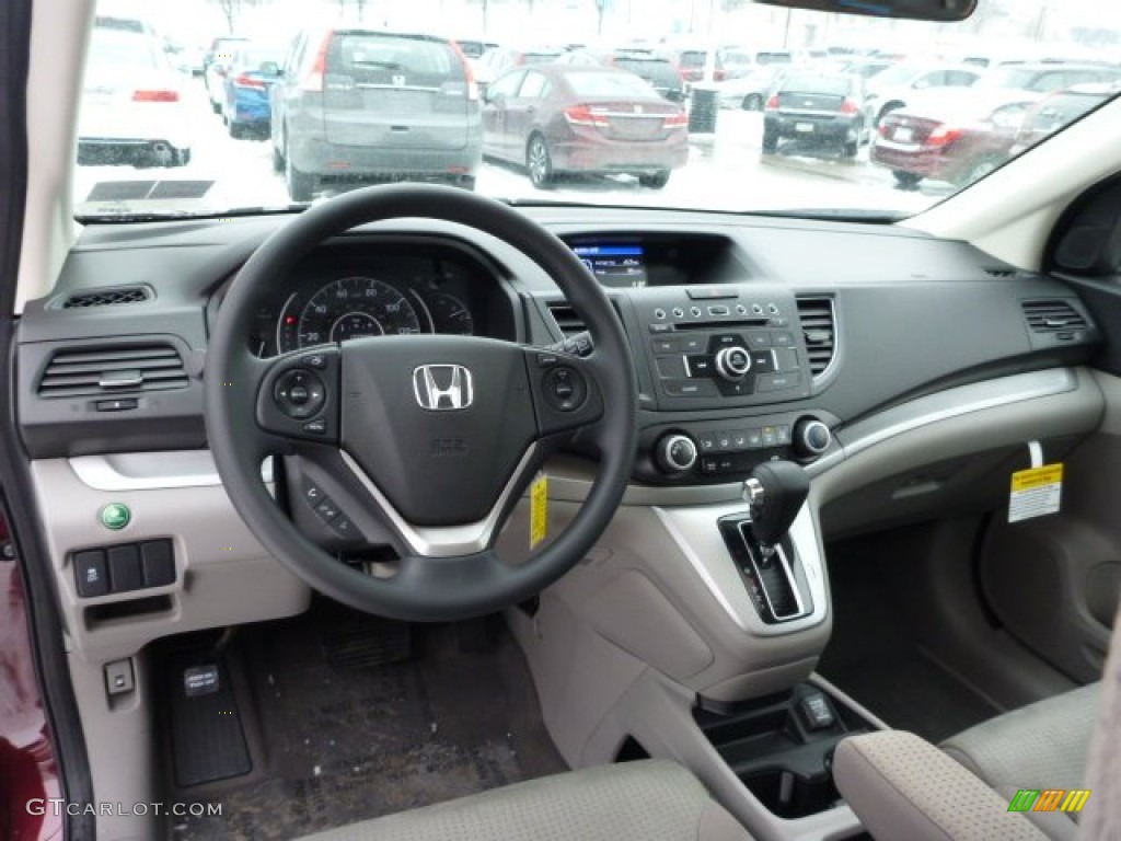 2013 Honda CR-V EX AWD Gray Dashboard Photo #76844739