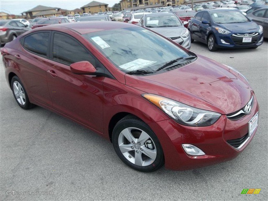 2013 Elantra GLS - Sparkling Ruby / Beige photo #2