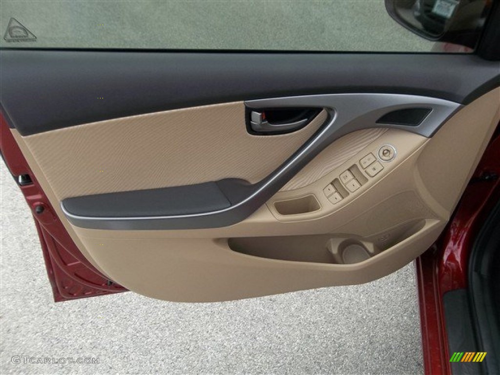 2013 Elantra GLS - Sparkling Ruby / Beige photo #5