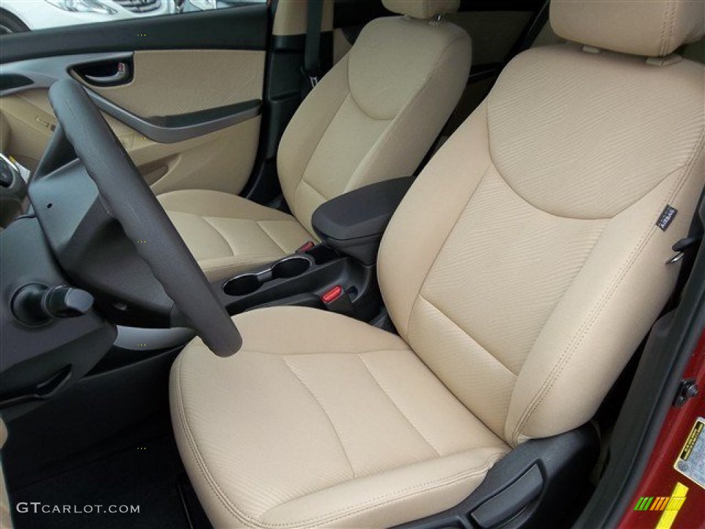 2013 Elantra GLS - Sparkling Ruby / Beige photo #6