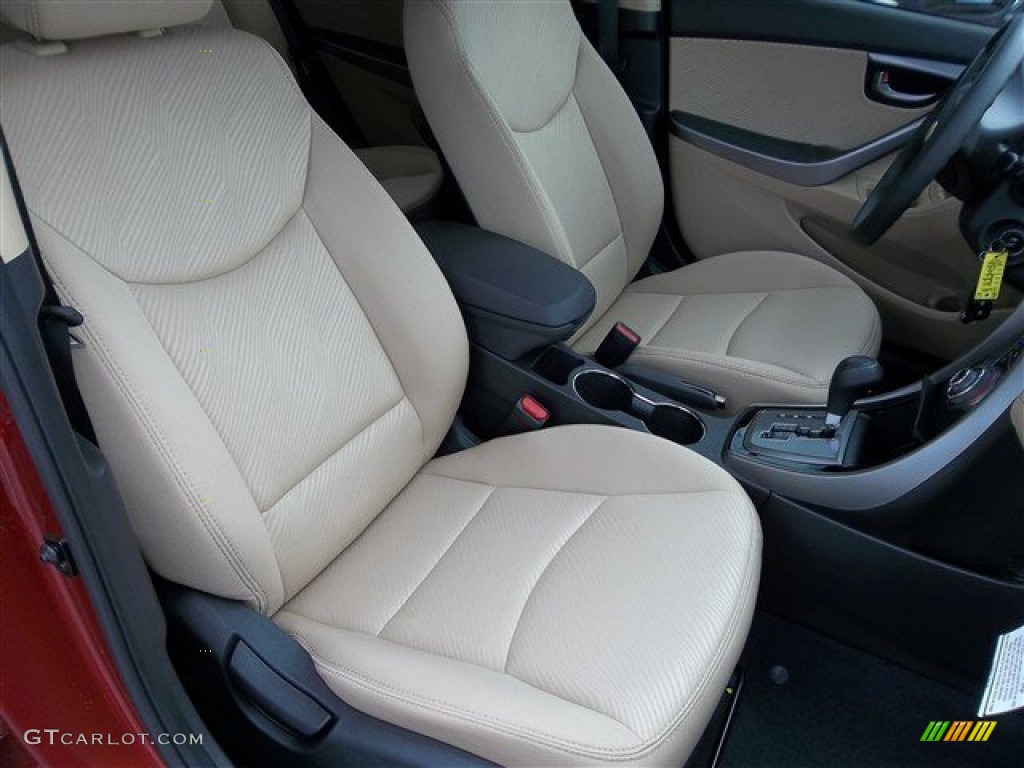 2013 Elantra GLS - Sparkling Ruby / Beige photo #9