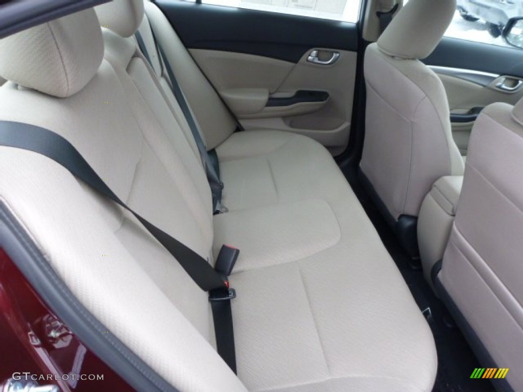 2013 Civic EX Sedan - Crimson Red Pearl / Beige photo #10
