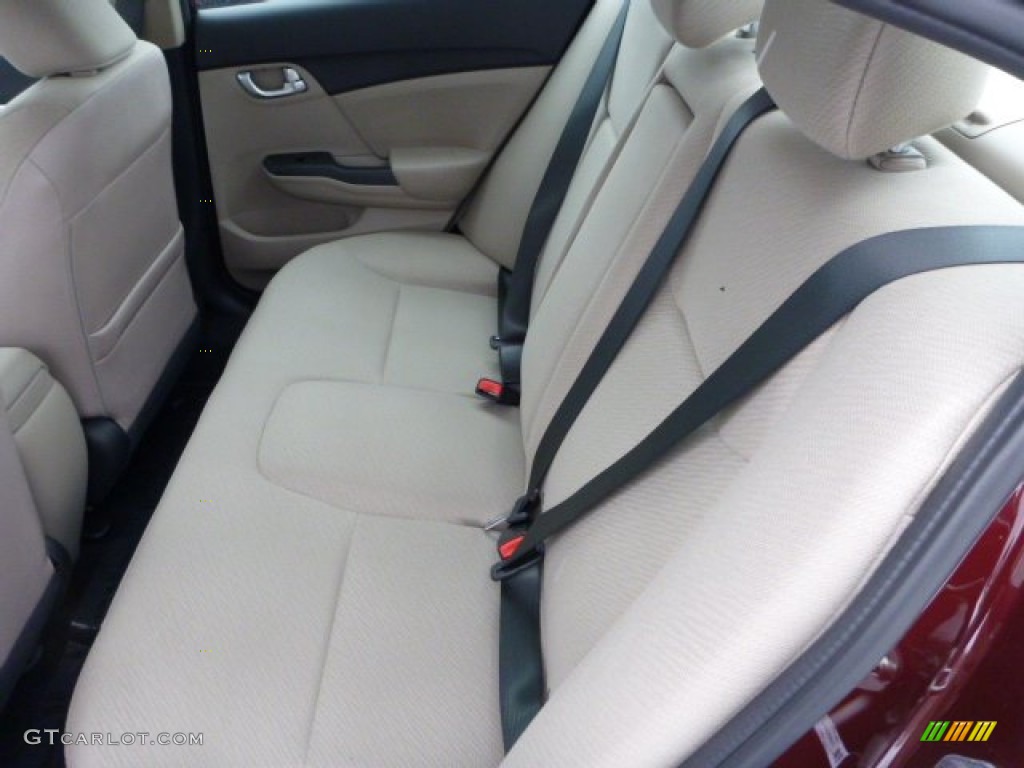 2013 Civic EX Sedan - Crimson Red Pearl / Beige photo #12