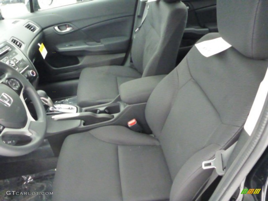 Black Interior 2013 Honda Civic LX Sedan Photo #76847031