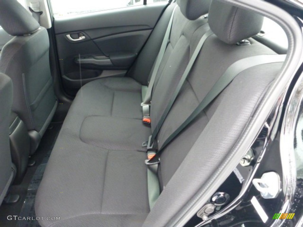 Black Interior 2013 Honda Civic LX Sedan Photo #76847058