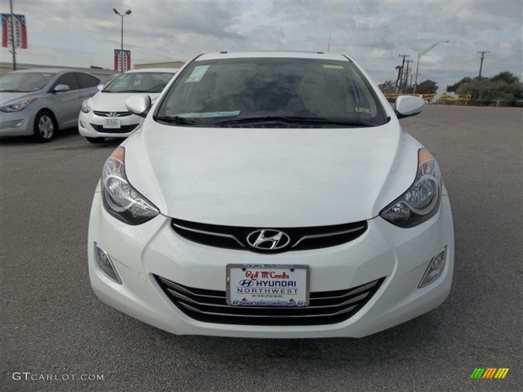 Shimmering White Hyundai Elantra