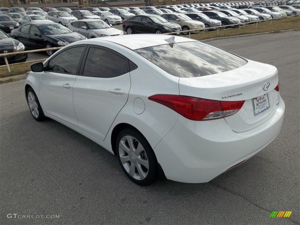 2013 Elantra Limited - Shimmering White / Beige photo #3