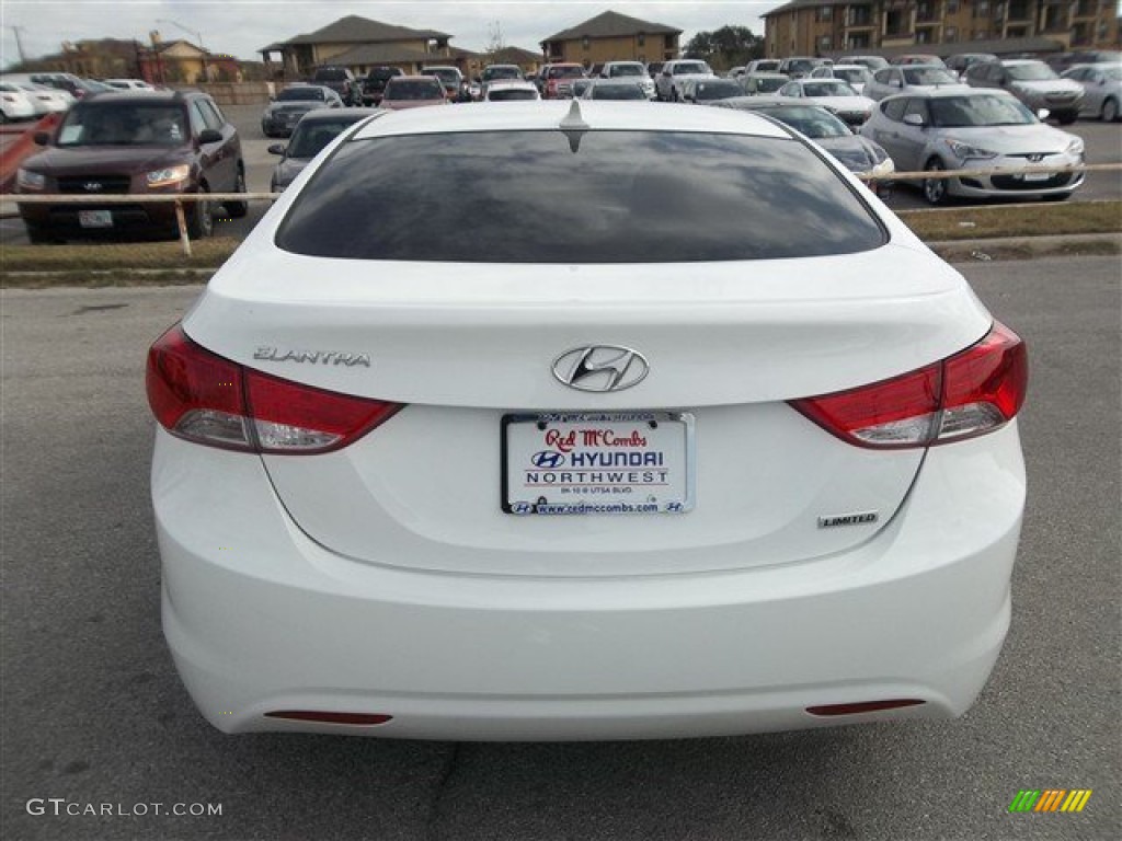 2013 Elantra Limited - Shimmering White / Beige photo #4