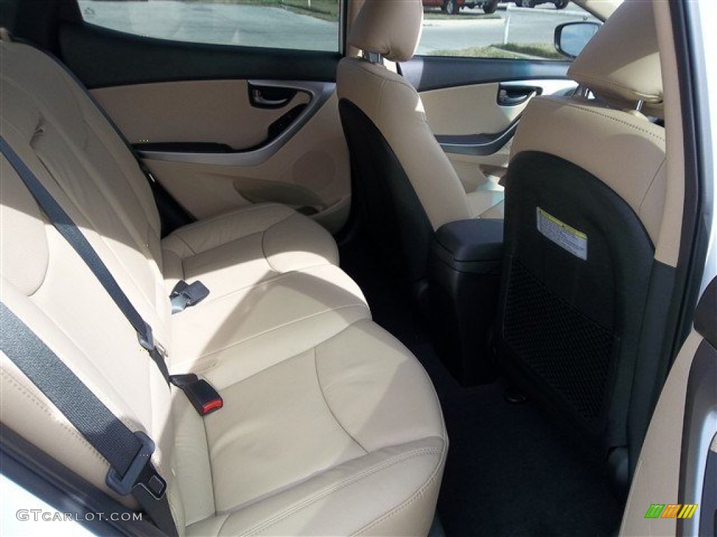 2013 Elantra Limited - Shimmering White / Beige photo #10