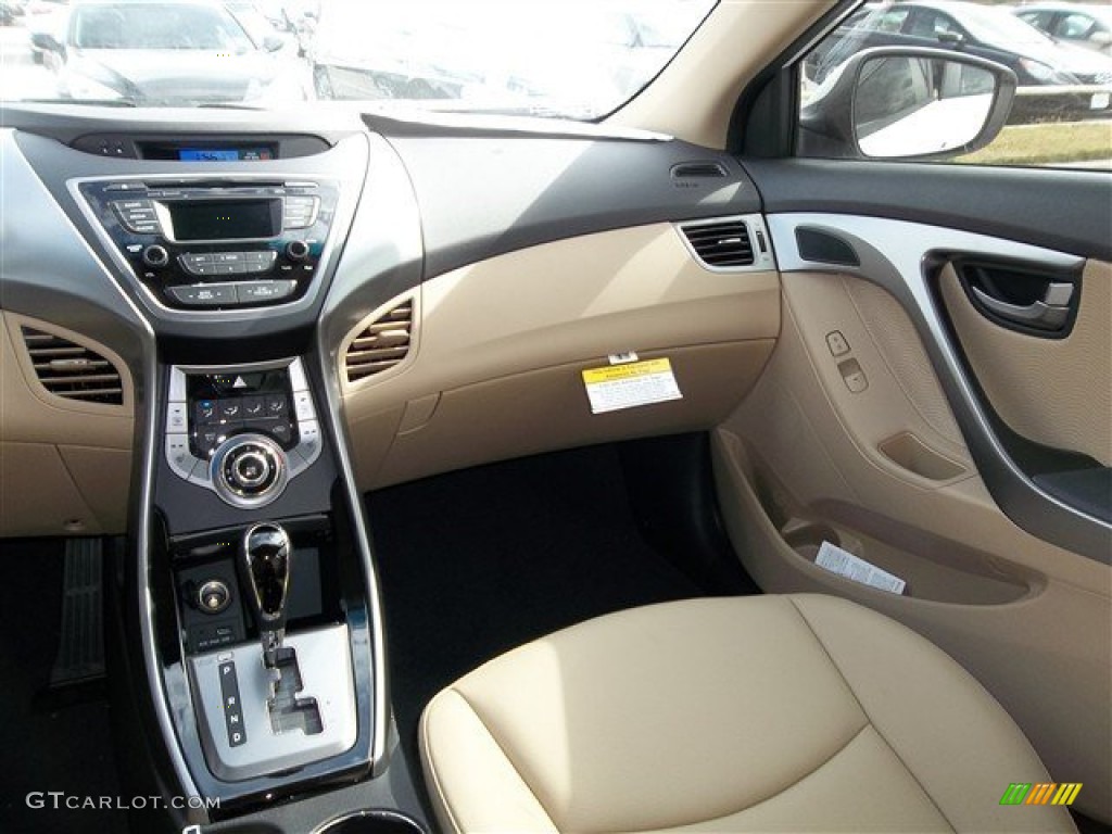 2013 Elantra Limited - Shimmering White / Beige photo #14