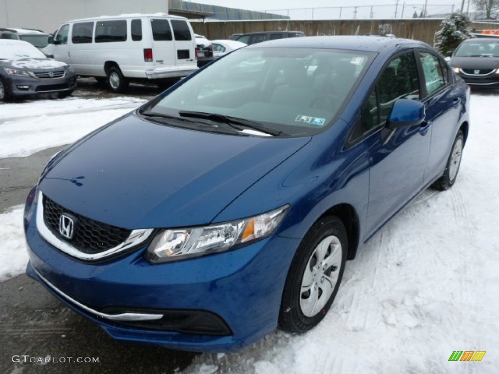 Dyno Blue Pearl 2013 Honda Civic LX Sedan Exterior Photo #76847761