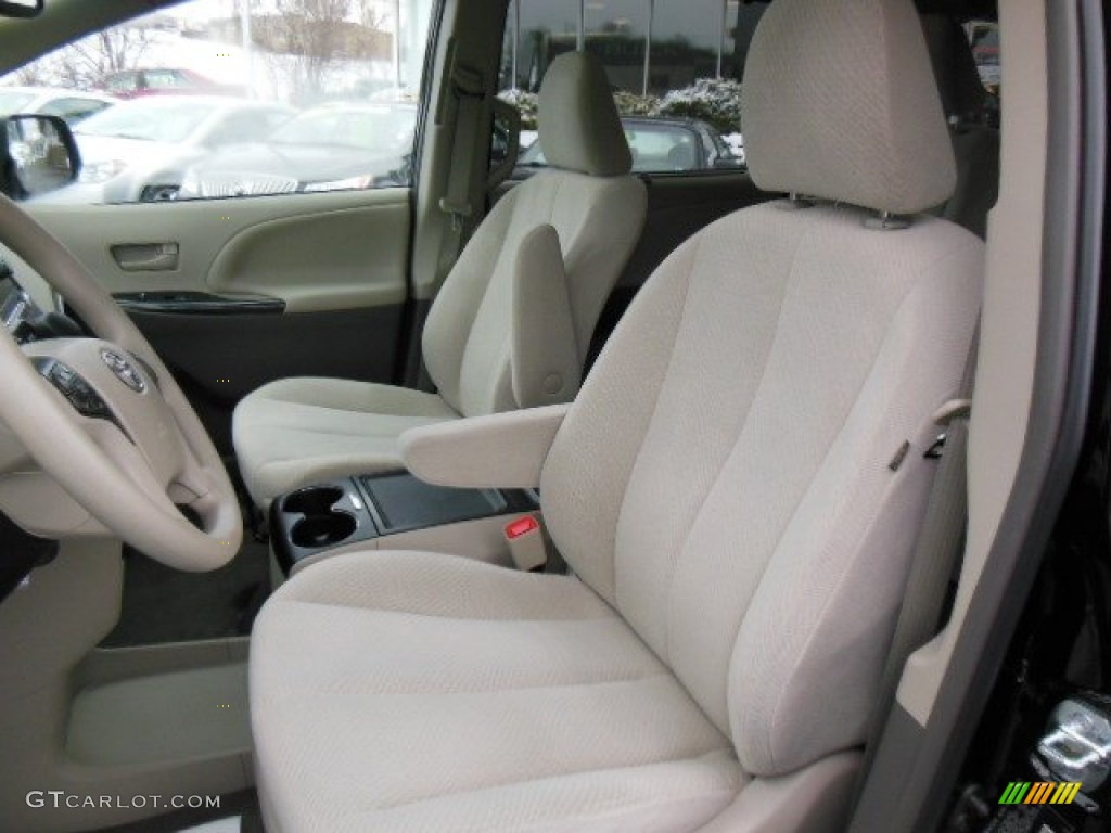 2012 Sienna LE - Black / Light Gray photo #11