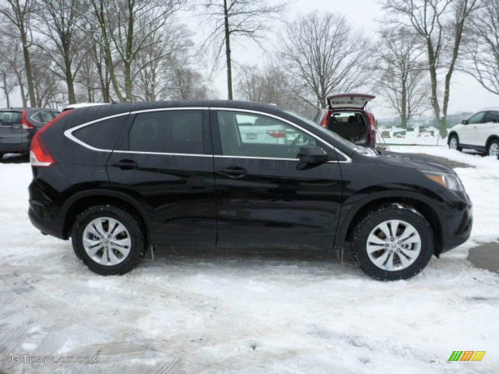 2013 CR-V EX AWD - Crystal Black Pearl / Black photo #5