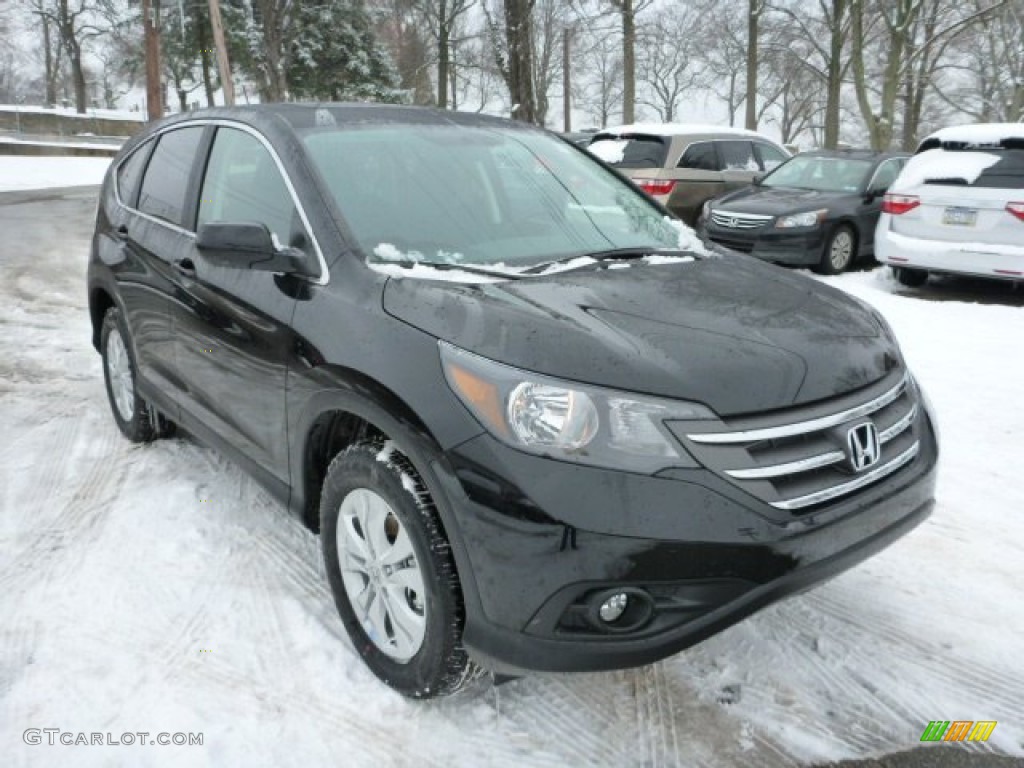 2013 CR-V EX AWD - Crystal Black Pearl / Black photo #6