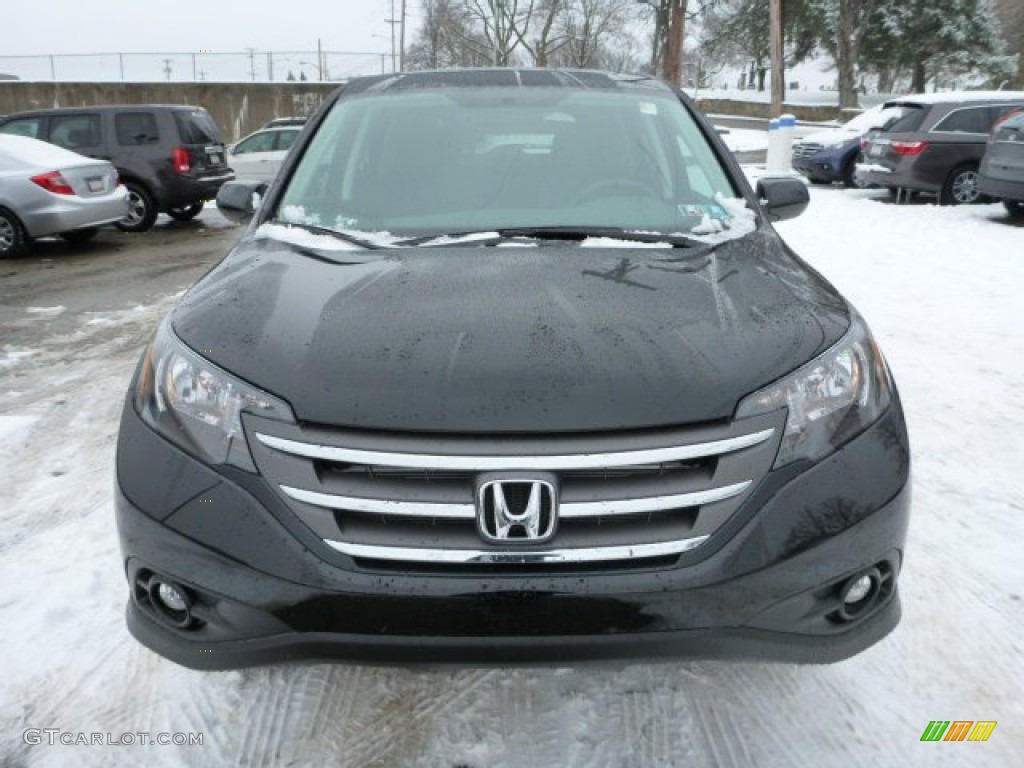 2013 CR-V EX AWD - Crystal Black Pearl / Black photo #7