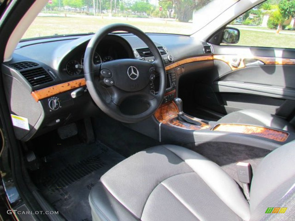 Black Interior 2007 Mercedes-Benz E 350 Sedan Photo #76849654