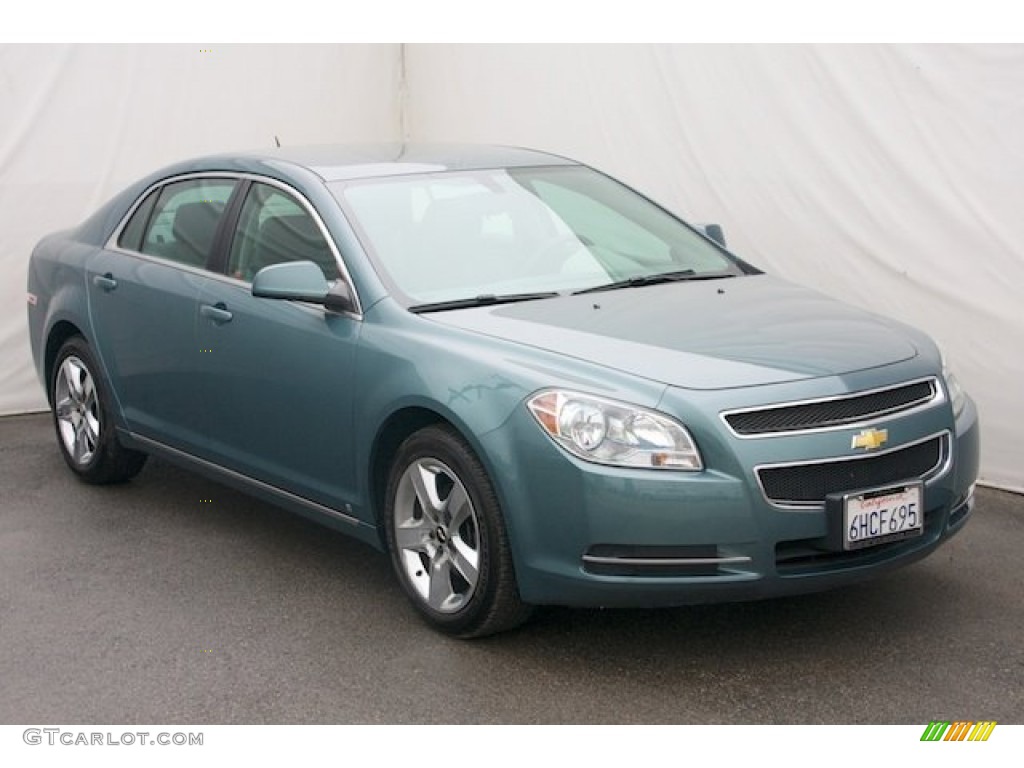 2009 Malibu LT Sedan - Silver Moss Metallic / Titanium photo #6