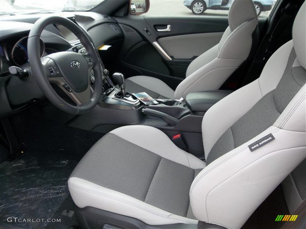 Gray Leather/Gray Cloth Interior 2013 Hyundai Genesis Coupe 2.0T Premium Photo #76850226