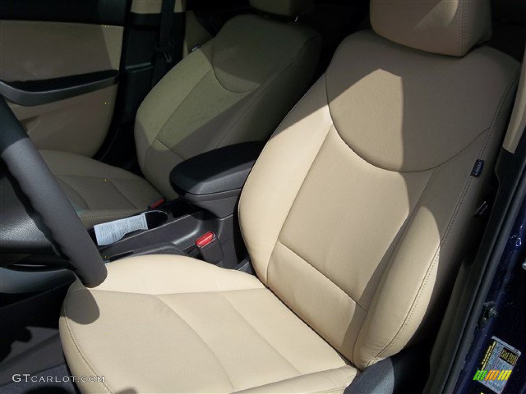 2013 Elantra Limited - Indigo Night / Beige photo #7