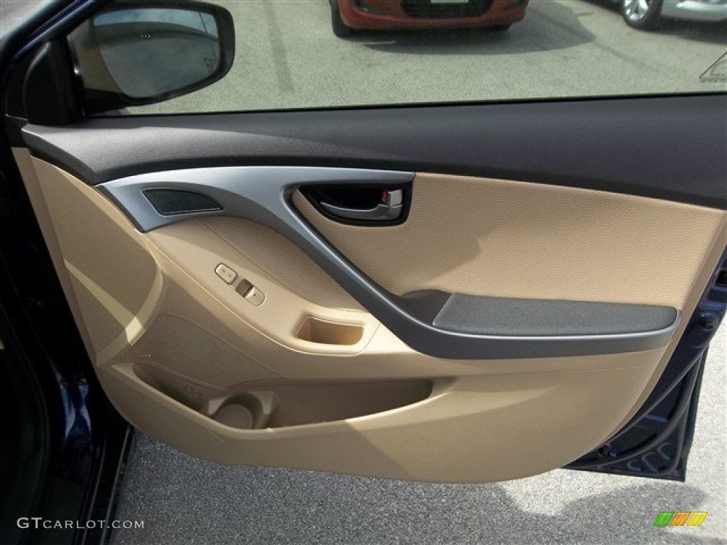 2013 Elantra Limited - Indigo Night / Beige photo #11