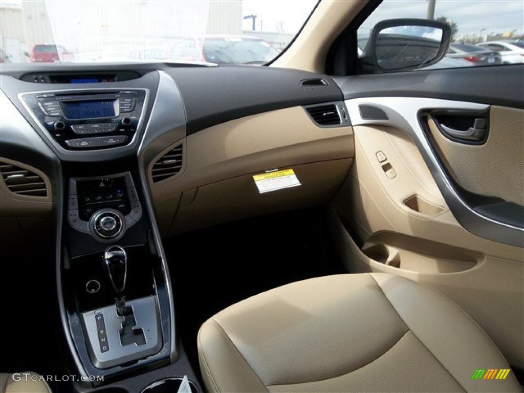 2013 Elantra Limited - Indigo Night / Beige photo #13