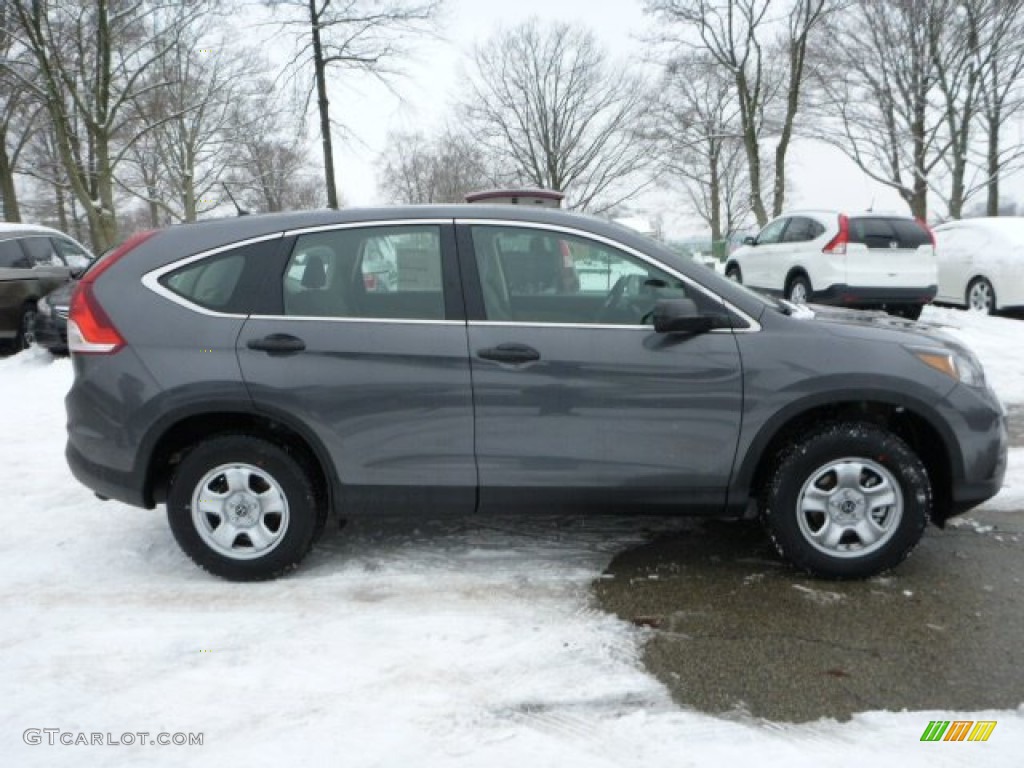 2013 CR-V LX AWD - Polished Metal Metallic / Gray photo #5