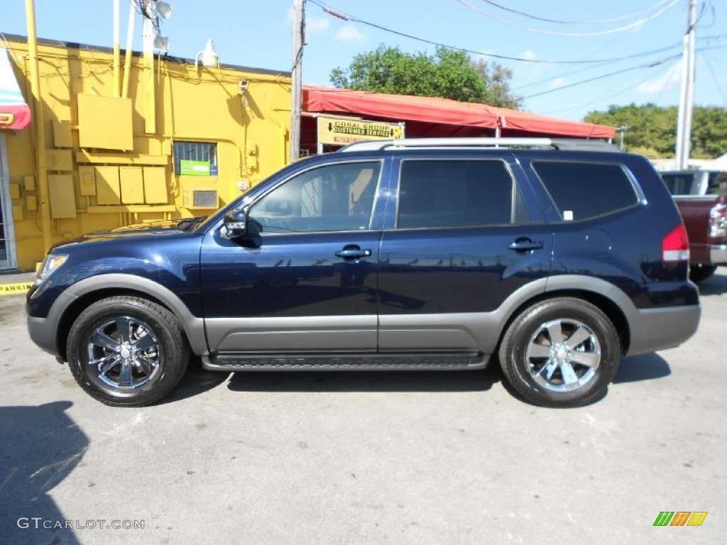 Midnite Blue 2009 Kia Borrego EX V6 Exterior Photo #76851705