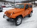 Crush Orange 2012 Jeep Wrangler Sahara 4x4 Exterior