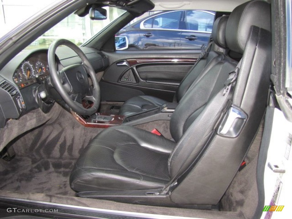 Black Interior 1997 Mercedes-Benz SL 500 Roadster Photo #76855073