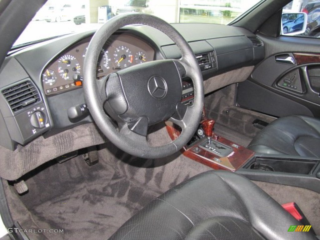 Black Interior 1997 Mercedes-Benz SL 500 Roadster Photo #76855284