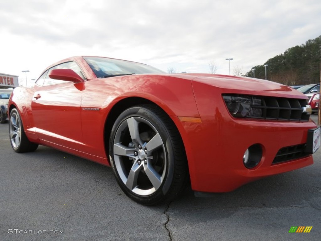 Inferno Orange Metallic 2012 Chevrolet Camaro LT/RS Coupe Exterior Photo #76855341