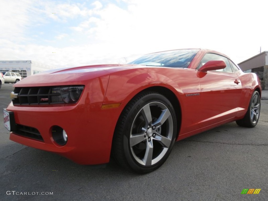 Inferno Orange Metallic 2012 Chevrolet Camaro LT/RS Coupe Exterior Photo #76855383