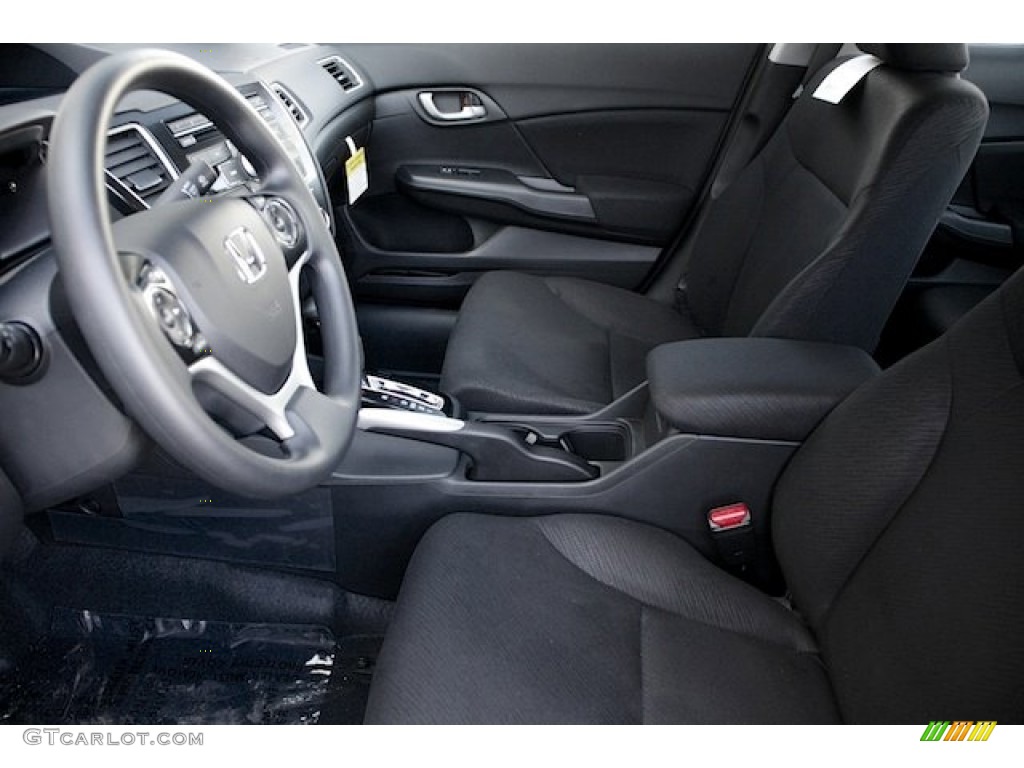 Black Interior 2013 Honda Civic LX Sedan Photo #76855440