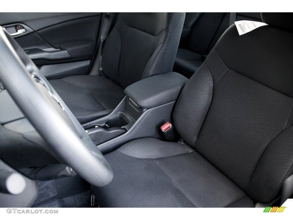 Black Interior 2013 Honda Civic LX Sedan Photo #76855457