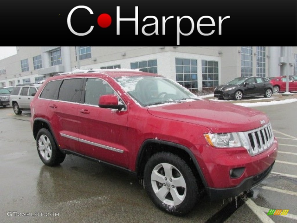 2011 Grand Cherokee Laredo X Package 4x4 - Inferno Red Crystal Pearl / Black photo #1