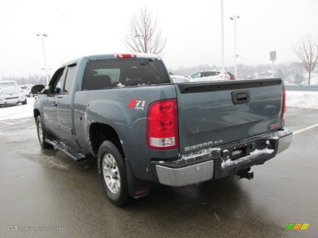 2008 Sierra 1500 SLE Extended Cab 4x4 - Stealth Gray Metallic / Ebony photo #7