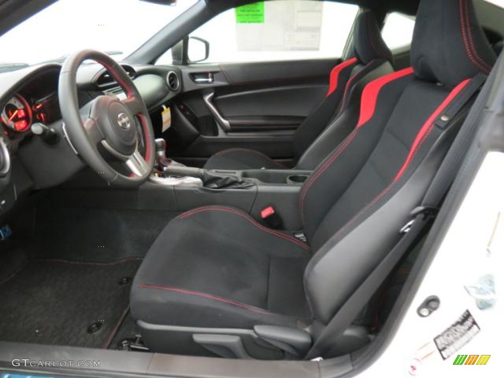Black/Red Accents Interior 2013 Scion FR-S Sport Coupe Photo #76856136