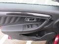 SHO Charcoal Black Leather 2013 Ford Taurus SHO AWD Door Panel