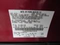 RR: Ruby Red Metallic 2013 Ford Taurus SHO AWD Color Code
