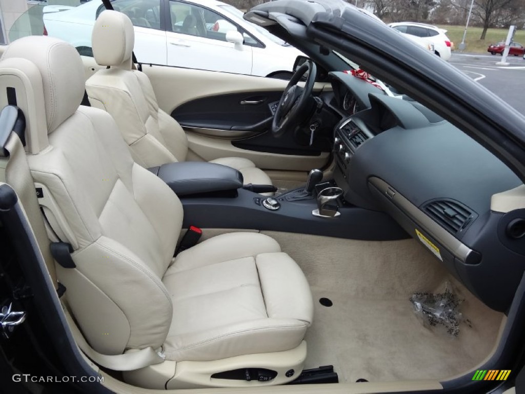 Cream Beige Interior 2005 BMW 6 Series 645i Convertible Photo #76858302